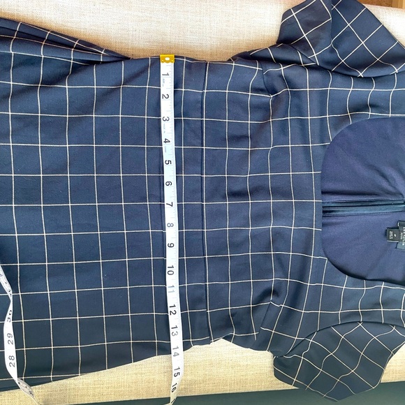 Ann Taylor Sz 4P Navy Blue Plaid Dress - Picture 8 of 10